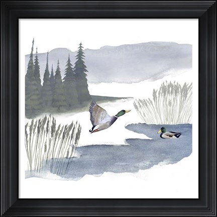 Framed Lodge Landscape IV Print