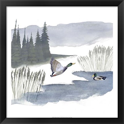 Framed Lodge Landscape IV Print