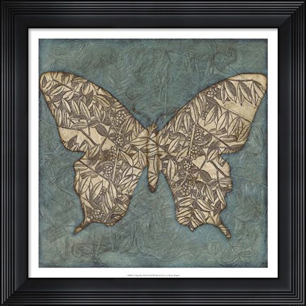 Framed Collage Butterfly II Print