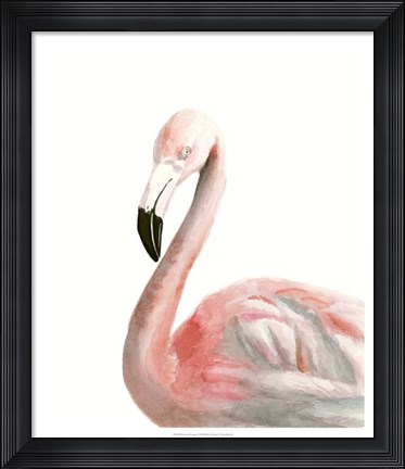 Framed Watercolor Flamingo Print