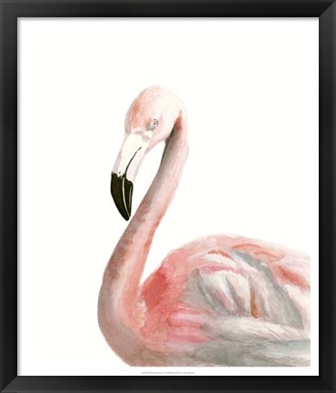 Framed Watercolor Flamingo Print