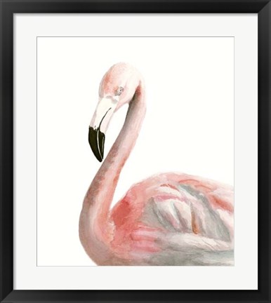 Framed Watercolor Flamingo Print