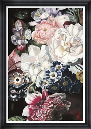 Framed Baroque Botanica I Print