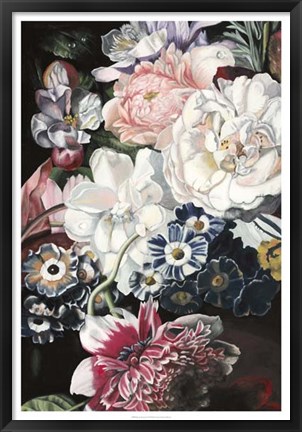 Framed Baroque Botanica I Print
