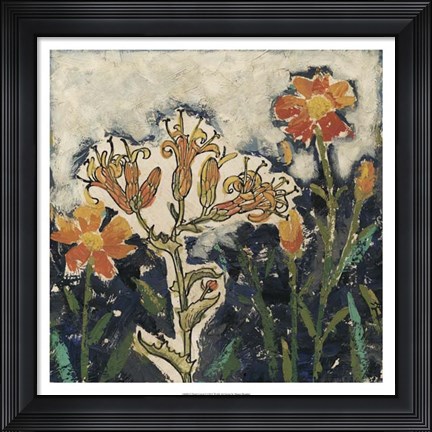 Framed Floral Cutout I Print