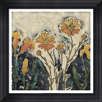 Framed Floral Cutout II Print