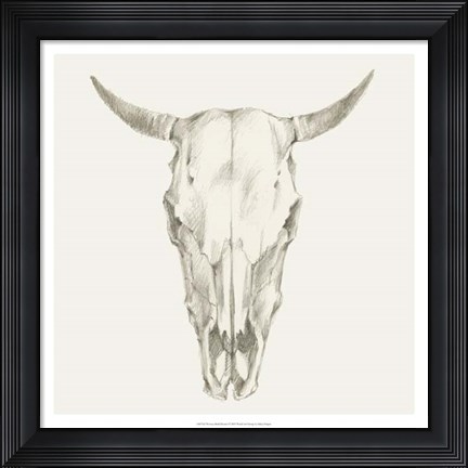 Framed Western Skull Mount I Print