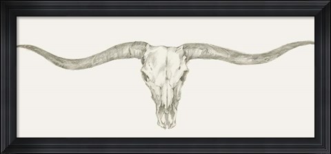 Framed Western Skull Mount III Print