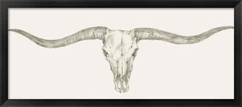 Framed Western Skull Mount III Print