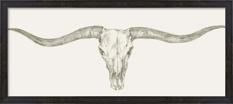 Framed Western Skull Mount III Print