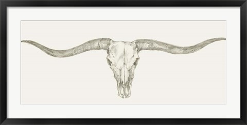 Framed Western Skull Mount III Print