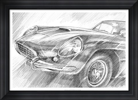 Framed Sports Car Study II Print