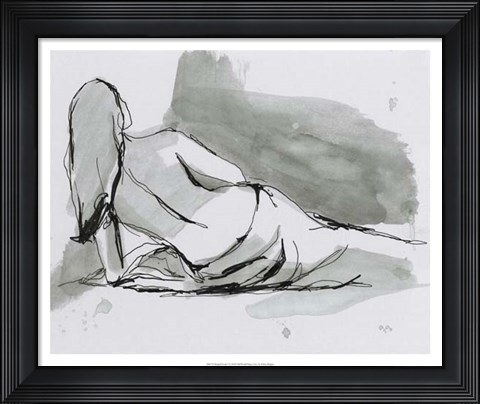 Framed Draped Nude I Print