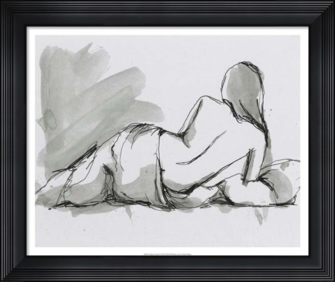 Framed Draped Nude II Print