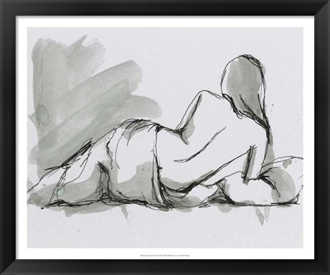 Framed Draped Nude II Print