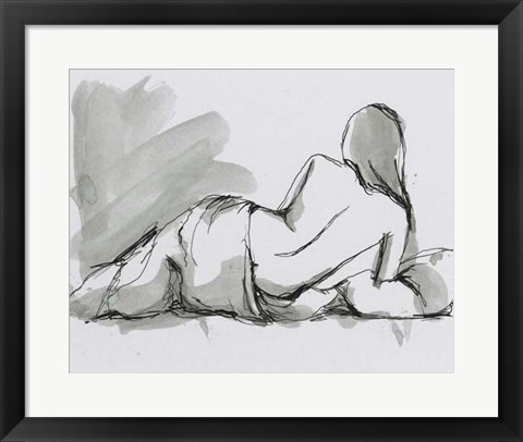 Framed Draped Nude II Print