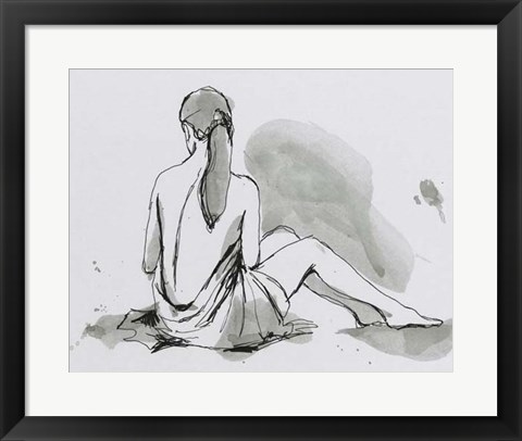 Framed Draped Nude III Print