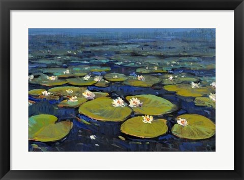 Framed Lily Pads II Print