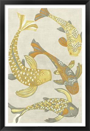 Framed Golden Koi I Print