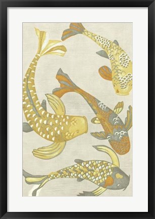 Framed Golden Koi I Print