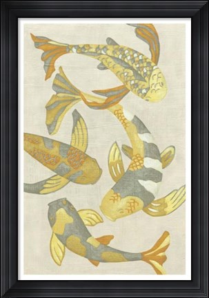 Framed Golden Koi II Print
