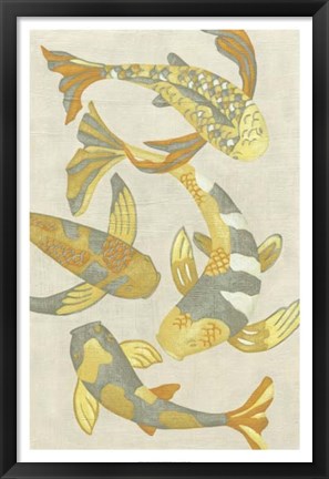 Framed Golden Koi II Print