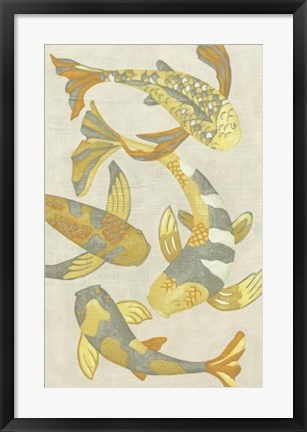 Framed Golden Koi II Print