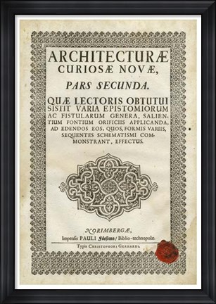 Framed Embossed Bookplate Print