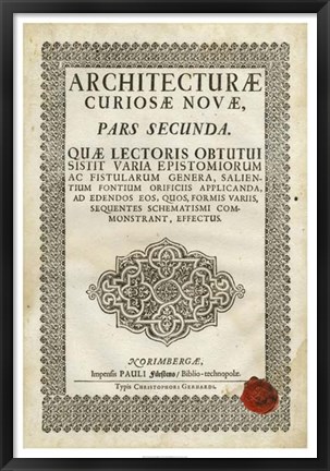 Framed Embossed Bookplate Print
