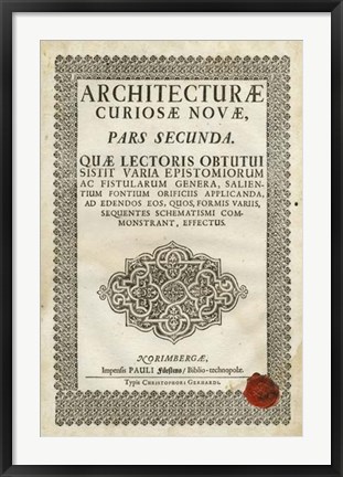 Framed Embossed Bookplate Print