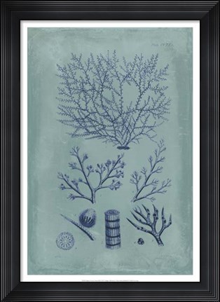 Framed Indigo &amp; Azure Seaweed III Print