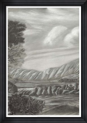 Framed Classical Landscape Triptych II Print