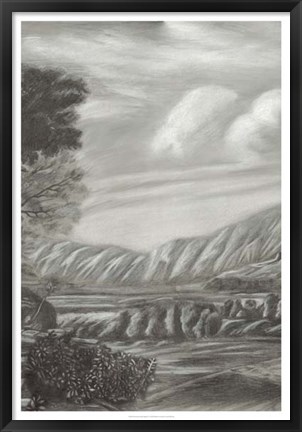 Framed Classical Landscape Triptych II Print