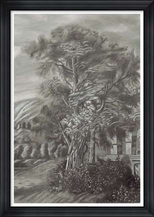 Framed Classical Landscape Triptych III Print