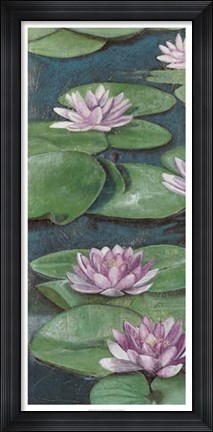 Framed Tranquil Lilies I Print