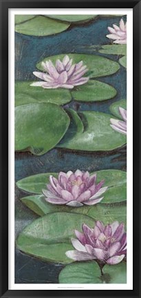 Framed Tranquil Lilies I Print