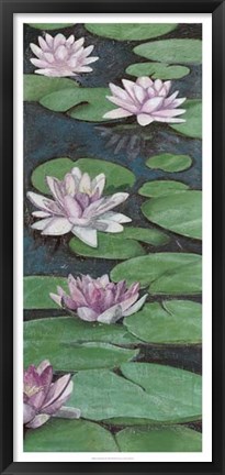 Framed Tranquil Lilies II Print