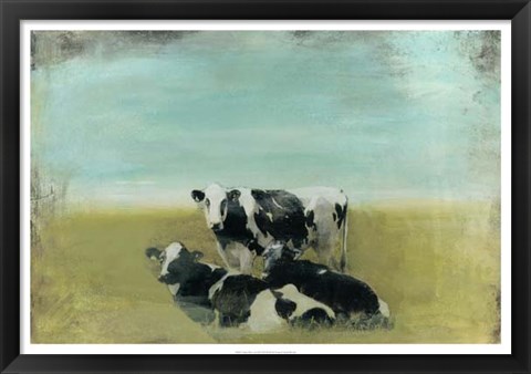 Framed Country Drive Cows III Print