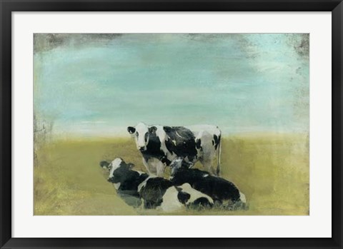 Framed Country Drive Cows III Print