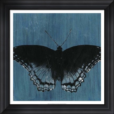 Framed Chambray Butterflies II Print