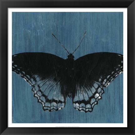 Framed Chambray Butterflies II Print