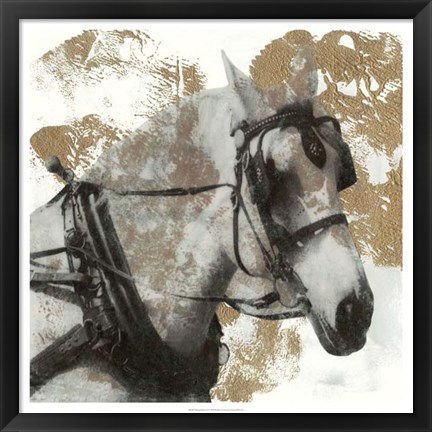 Framed Driving Horses II Print