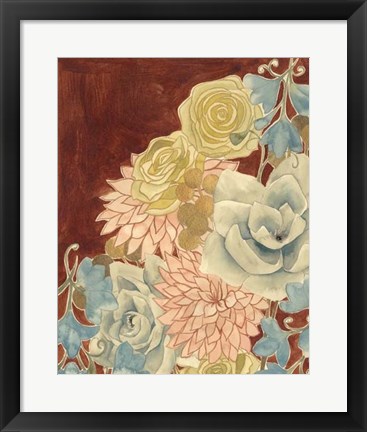 Framed Sunkissed Bouquet I Print