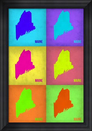 Framed Main Pop Art Map 1 Print