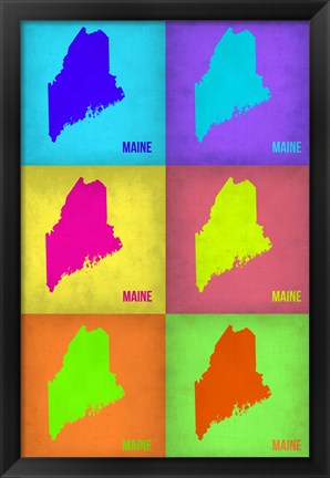 Framed Main Pop Art Map 1 Print