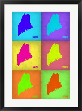 Framed Main Pop Art Map 1 Print