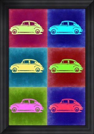 Framed VW Beetle Pop Art 2 Print