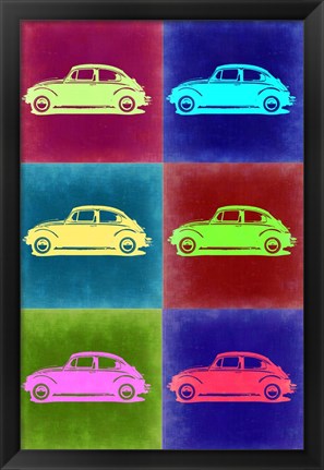 Framed VW Beetle Pop Art 2 Print