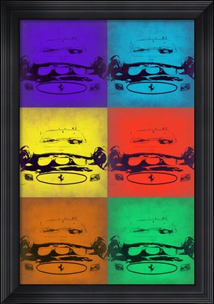 Framed Ferrari Front Pop Art 3 Print