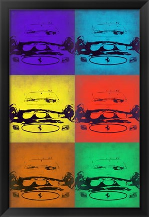 Framed Ferrari Front Pop Art 3 Print